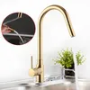 Küchenarmatur Wasserhahn Bad Waschbecken Armatur Gold Produktbild-Vorschau 3