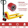 4 Stück Hubwagenrollen Polyurethan 80 x 50 mm, Achse 20 mm Produktbild-Vorschau 2