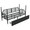 Łóżko metalowe Flieks 90x200cm z 2 szufladami, rozkładana Podgląd zdjęcia produktu 7