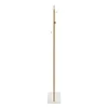 A gold coat rack with a white base on a white background. Náhled obrázku produktu