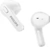 Two white Philips in-ear wireless earbuds are shown against a white background. Podgląd zdjęcia produktu