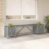 vidaXL Záhradná lavička s 2 kvetináčmi 150 cm z masívneho Náhľad obrázku produktu 1