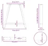 vidaXL Esstischbeine A-Form 2 Stk. Weiß 70x(72-73) cm Stahl Produktbild-Vorschau 7