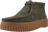 CLARKS Schnürschuhe Torhill Moss Dark Green Nub mit Produktbild-Vorschau 9