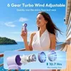 Mini Ventilator mit 6 Stufen, LED Display USB-C, 3000mAh Produktbild-Vorschau 5
