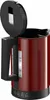 A red electric kettle with its lid open, showing the interior and a water level indicator on the side. The base of the kettle has temperature control buttons. Produktbild-Vorschau