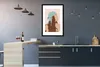 MuchoWow® Gerahmtes Poster Sommer - Frau - Kopftuch 60x90 Produktbild-Vorschau 5