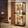 BROTTAR Große Glasvitrine 180cm mit 6 Ebenen, 3-farbiger Produktbild-Vorschau 5