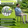 tillvex® Gartenstuhl 6er Set Wetterfest mit Armlehne Produktbild-Vorschau 8
