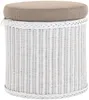 KRINES HOME  Rattan Bad Hocker Wäschekorb Rund Weiß mit Produktbild-Vorschau 6