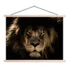 MuchoWow® Textilposter Löwe - Tiere - Schwarz - Porträt Produktbild-Vorschau 1