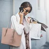 Shopper 3-Tlg Handtasche Damen Schultertasche Handtaschen Produktbild-Vorschau 2