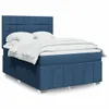 Maison Exclusive - Boxspringbett mit Matratze Blau 160x200 Produktbild-Vorschau 1