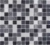 Glasmosaik mit Naturstein CM M422 30,2x32,7 cm mix grau Produktbild-Vorschau 1