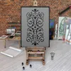 Große Malschablonen M 43x64 cm, Klassisch Barock Ornament Produktbild-Vorschau 4