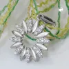 Anhänger Blume mit Zirkonia weiß 14mm 925 Silber Produktbild-Vorschau 2