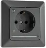 MILOS Schutzkontakt-Steckdose mit LED anthrazit, 250V/ 16A, Produktbild-Vorschau 2