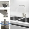 A collage of images showing a modern kitchen faucet and sink. Produktbild-Vorschau