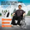 Fauteuil roulant VEVOR, fauteuil de transport en acier au Voir les images du produit 4