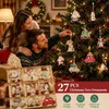 27 Holz-Weihnachtsanhänger, 9 Motive, Baumschmuck, Deko Voir les images du produit