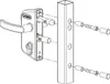 LAKZ4040 Serratura per cancello P1L, per tubo quadro da 40 Anteprima dell’immagine prodotto 4
