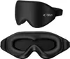 A black sleep mask is shown from two angles against a white background. Anteprima dell’immagine prodotto
