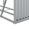 vidaXL Wiata na drewno opałowe srebrna 180x45x100 cm Stal Podgląd zdjęcia produktu 7