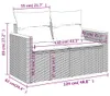 vidaXL Gartensofa mit Kissen 2-Sitzer Beige Poly Rattan Produktbild-Vorschau 8