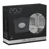 The image shows the product packaging for a black square recessed light fixture. Anteprima dell’immagine prodotto