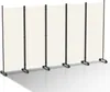 Paravent mit Rollen 5 teilig Beige 284x181 cm Faltbarer Produktbild-Vorschau 1