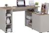 A modern corner desk with integrated shelving units. Anteprima dell’immagine prodotto