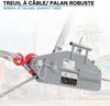 Wiltec Treuil à câble - Charge max. 1600 kg - Longueur 20 m Voir les images du produit 2
