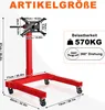 UISEBRT Stojan na motor 570 kg červený, otočný o 360° a Náhled obrázku produktu 2