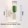 Europäische Wandleuchte - E27-Sockel, creme + grün, Produktbild-Vorschau 2