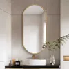 Ovaler Spiegel 80x40cm mit goldenem Rahmen Produktbild-Vorschau 2