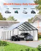 VEVOR Carport, 5,8 x 7,45 x 3,77 m, skladovací stan se Náhled obrázku produktu 2