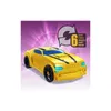 A yellow toy car, likely a Transformer, is shown in front of a purple, starry background with a graphic element indicating '6 steps'. Náhľad obrázku produktu
