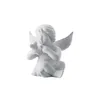 A white porcelain angel figurine holding a small bird. Produktbild-Vorschau