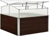 A raised garden bed with a clear, hinged lid, designed for growing plants. Produktbild-Vorschau
