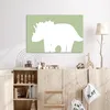 Wanddeko 90x60 cm - Kinder Dino - Triceratops - Grün, Produktbild-Vorschau 4
