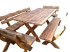 Gartenmöbel OC Holzgartenmöbel, Tisch + 2 Bänke + 2 kleine Produktbild-Vorschau 4