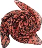 Baumwolltuch - Leopard 1 rot - silber - quadratisches Tuch Produktbild-Vorschau 2