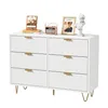 INONEFT Kommode mit 6 Schubladen, Weiß Sideboard mit Produktbild-Vorschau 9