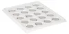 A white plastic tray with multiple circular compartments, each containing a silver coin-like object. Anteprima dell’immagine prodotto