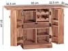 FineBuy Bar de salon en bois massif d'acacia 65 x 91 x 50 Voir les images du produit 3