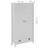 vidaXL Armoire avec 2 portes Hill Range blanc 89x50x170 cm Voir les images du produit 7