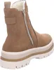 A single brown and beige boot is shown from the back. Produktbild-Vorschau
