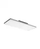 A rectangular LED panel light with a silver frame, shown against a white background. Produktbild-Vorschau