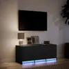 vidaXL TV-Schrank LED Schwarz 97x34x40 cm Holzwerkstoff Produktbild-Vorschau 4