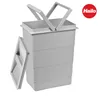 Hailo Inneneimer 1075959 mit Deckel hellgrau 8 L 226 x 156 Produktbild-Vorschau 4